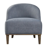 Nerine Silver Blue Accent Chair