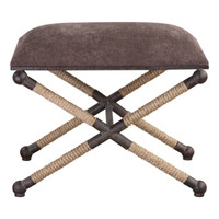 Evert Taupe Brown Accent Stool