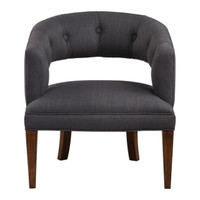 Ridley Charcoal Linen Accent Chair