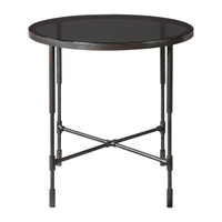 Vande Aged Steel Accent Table