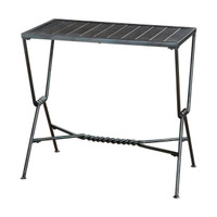 Gauther Aged Steel Accent Table