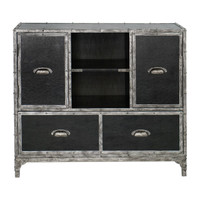 Shawn Black Leather Accent Chest