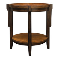 Sigmon Round Wooden End Table