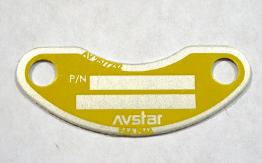 AV2577232 Plate - Identification - Yellow