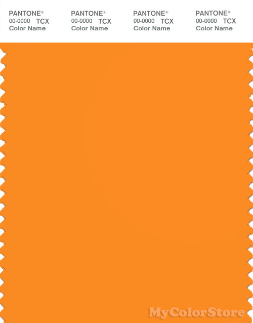 PANTONE SMART 15-1157X Color Swatch Card, Flame Orange