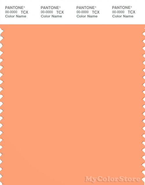 PANTONE SMART 15-1239X Color Swatch Card, Canteloupe