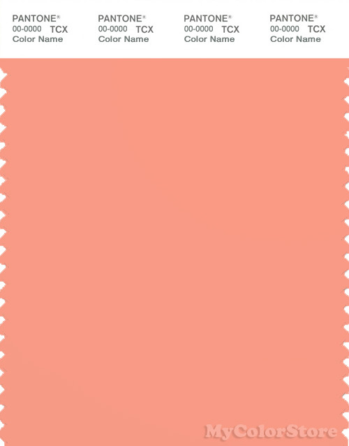 PANTONE SMART 15-1530X Color Swatch Card, Peach Pink