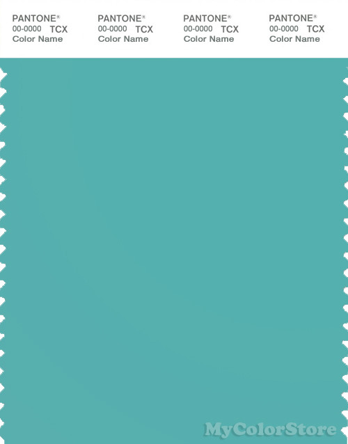 PANTONE SMART 15-5217X Color Swatch Card, Blue Turquoise
