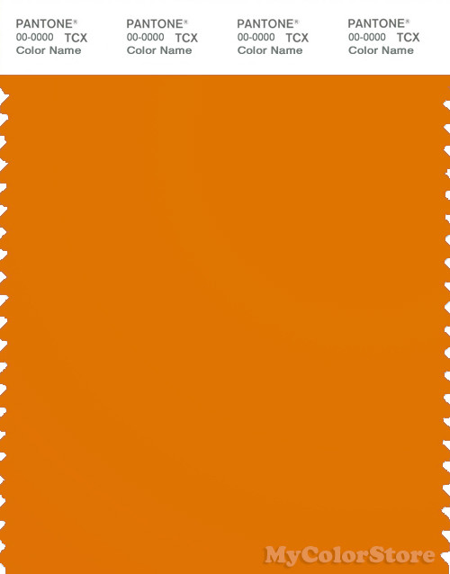 PANTONE SMART 16-1164X Color Swatch Card, Orange Pepper