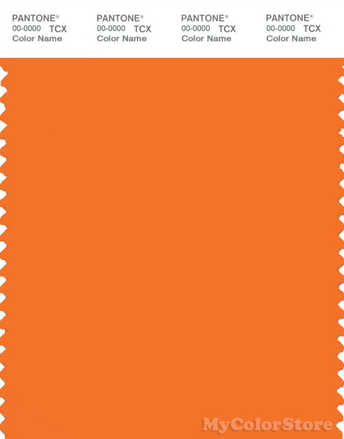 PANTONE SMART 16-1356X Color Swatch Card, Persimmon Orange