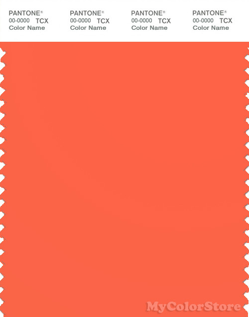 PANTONE SMART 16-1451X Color Swatch Card, Nasturtium