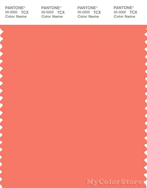 PANTONE SMART 16-1544X Color Swatch Card, Persimmon