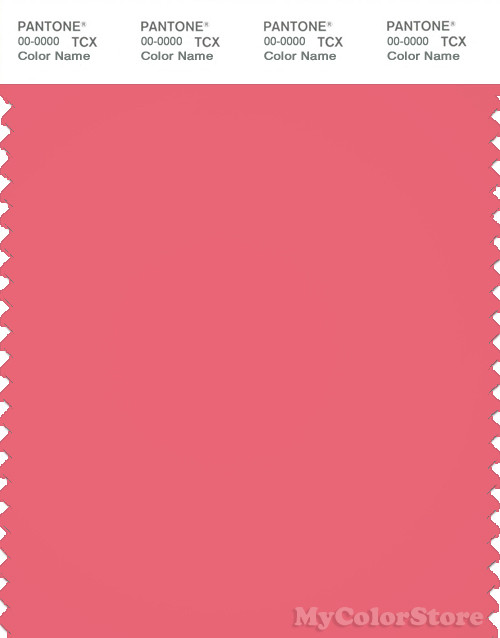 PANTONE SMART 17-1736X Color Swatch Card, Sunkist Coral
