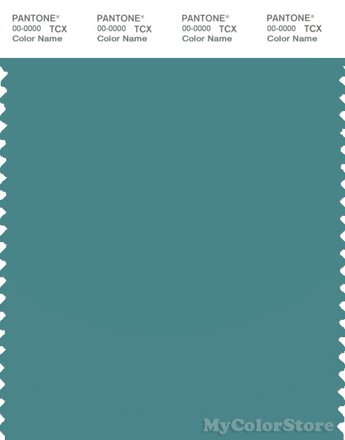 PANTONE SMART 17-4919X Color Swatch Card, Teal