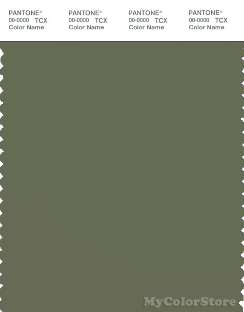 PANTONE SMART 18-0316X Color Swatch Card, Bluish Olive