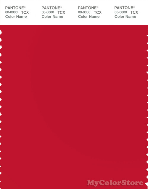 PANTONE SMART 18-1663X Color Swatch Card, Chinese Red