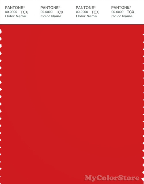PANTONE SMART 18-1664X Color Swatch Card, Fiery Red