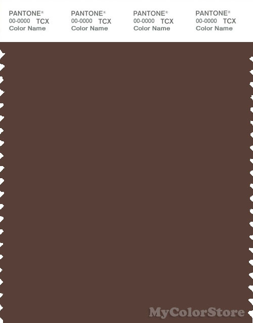 PANTONE SMART 19-1118X Color Swatch Card, Chestnut