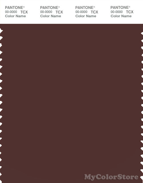 PANTONE SMART 19-1317X Color Swatch Card, Bitter Chocolate
