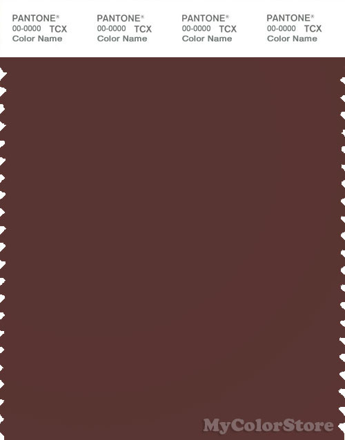PANTONE SMART 19-1321X Color Swatch Card, Deep Red Brown