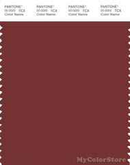 PANTONE SMART 19-1338X Color Swatch Card, Russet Brown