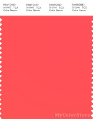 PANTONE SMART 15-1456TN Color Swatch Card, Fiery Coral