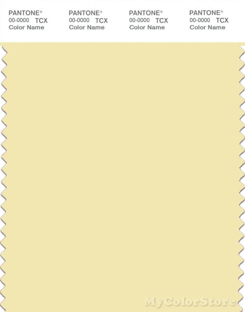 PANTONE SMART 11-0616X Color Swatch Card, Pastel Yellow