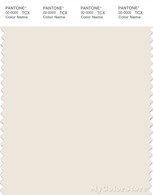 PANTONE SMART 11-0701X Color Swatch Card, Whisper White