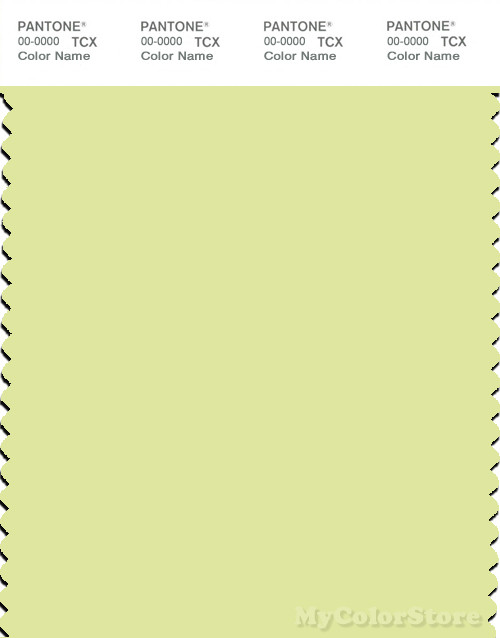 PANTONE SMART 12-0520X Color Swatch Card, Pale Lime Yellow