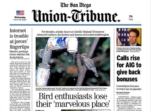 San Diego Union Tribune  (US) - 365 iss/yr (To US Only)