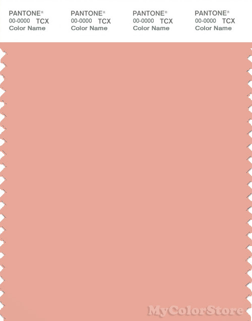 PANTONE SMART 14-1318X Color Swatch Card, Coral Pink