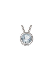 Blue Glass Stone Pendant Necklace