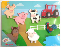 Children's Chunky Wooden Farm Puzzle