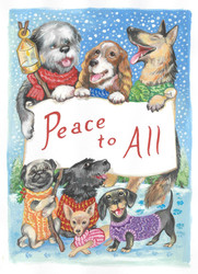 Hillside 'Snowy Dogs' Christmas Cards