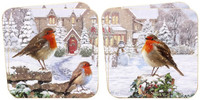 Christmas Robin Coasters