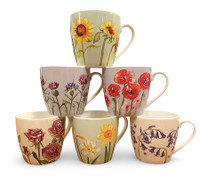 Flowery Breakfast Mugs