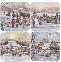 Christmas Donkey Coaster Set