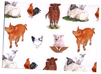 Hillside Farm Animal Design DELUX Wrapping Paper