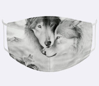Wolf Design Double Layer Face Mask