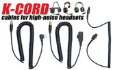 K-CORD Pro Headset Cables for 2-Way Radios