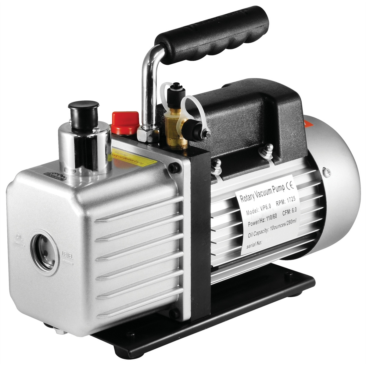 6.0 Single Stage Deep Vacuum Pump MTN8407 Race Car Tools Inc