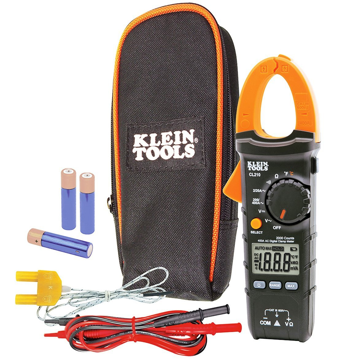 Klein Tools CL210 Digital Clamp Meter, AC AutoRanging, 400A