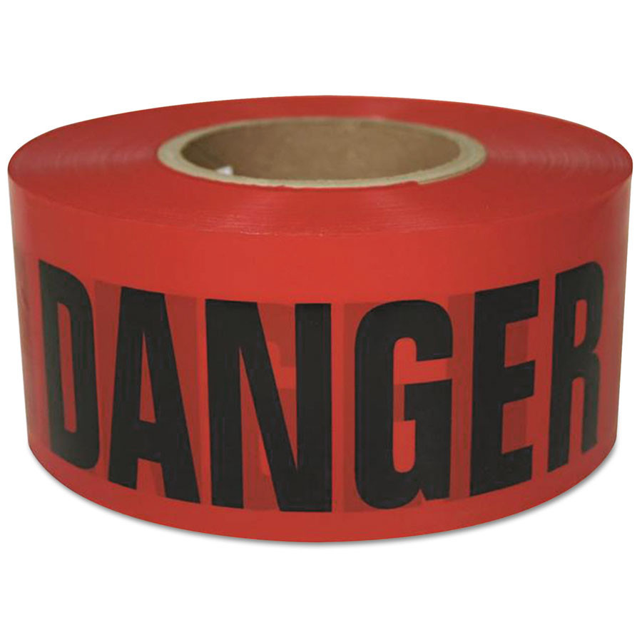 Red Danger Tape 3 in. x 300 ft. 600RD300
