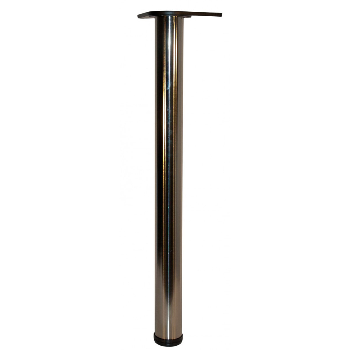 Brushed Nickel Steel Table Leg, 60mm dia, Adjustable 11001130mm