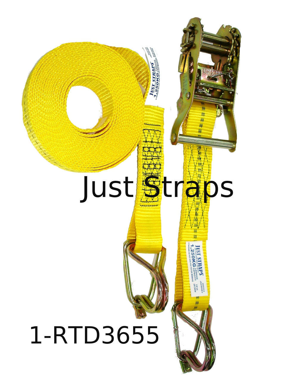 Just Straps® Tie Down 36mm Heavy Duty Ratchet Strap JustStraps2go