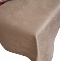 Tablecloth 64"x64" Round Around Allover Cappuccino - Cottonrich