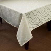 Tablecloth 90 x 90" Rivulet Ivory - Polyester