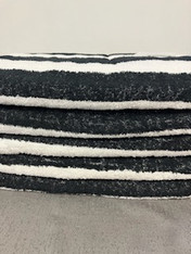 Light Pool Towel 2"x2" Black/White Stripes