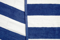 Cabana Blue/White 3x3" Stripe Pool Towel 30 x 60", 480GSM
