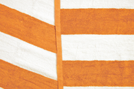 Cabana Orange/White 3x3" Stripe Pool Towel 30 x 60", 480GSM